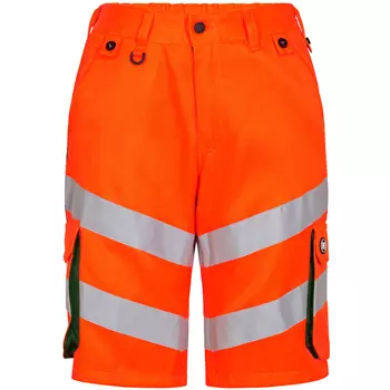 Engel Safety Light arbejdsshorts, Hi-vis Orange/Grøn