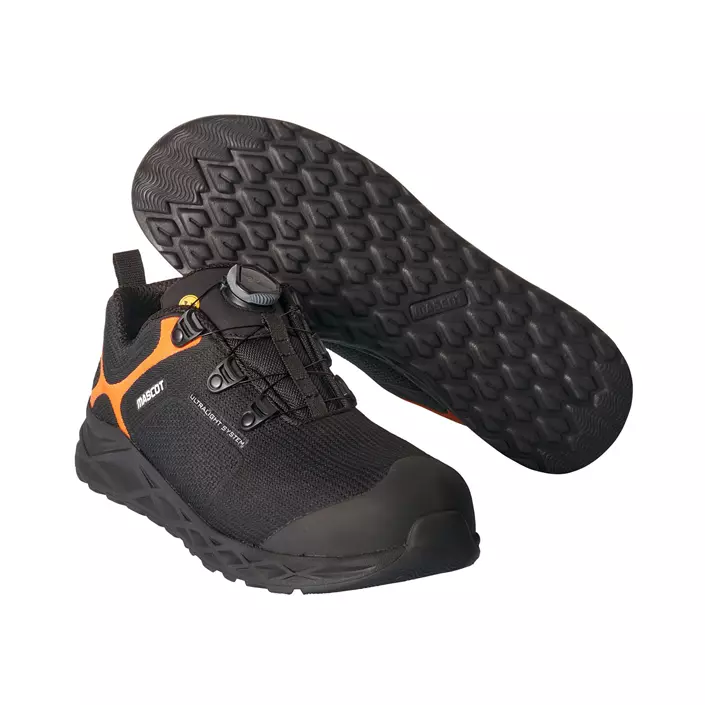 Mascot Carbon Ultralight safety shoes SB P Boa®, Black/Hi-vis Orange, large image number 0