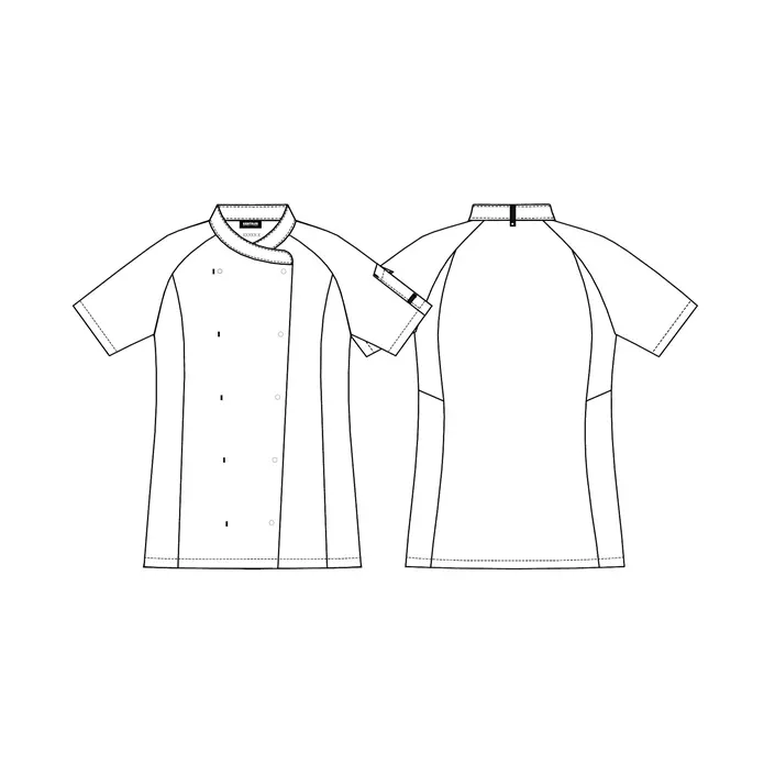 Kentaur short-sleeved women’s chefs-/waiters jacket, White, large image number 3