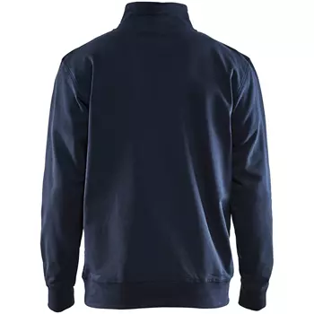 Blåkläder Unite Half-Zip Sweatshirt, Dunkel Marine Blau/Schwarz