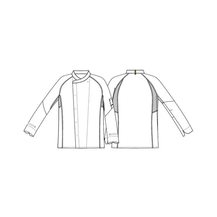 Kentaur chefs jacket, Black/Light Grey, large image number 3