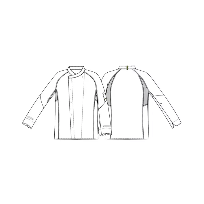 Kentaur chefs jacket, Black/Light Grey, large image number 3