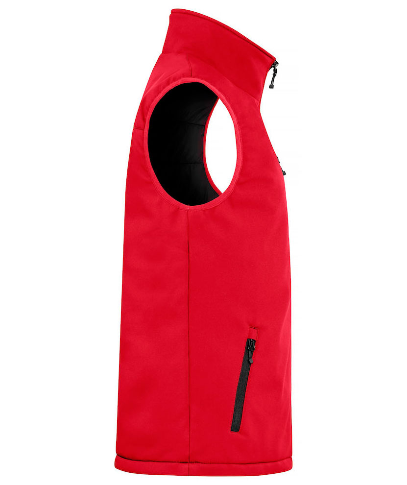 Clique lined softshell vest, Red, large image number 2