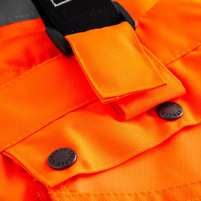 Lyngsøe håndværkerregnbukser, Hi-Vis Orange/Sort, large image number 2