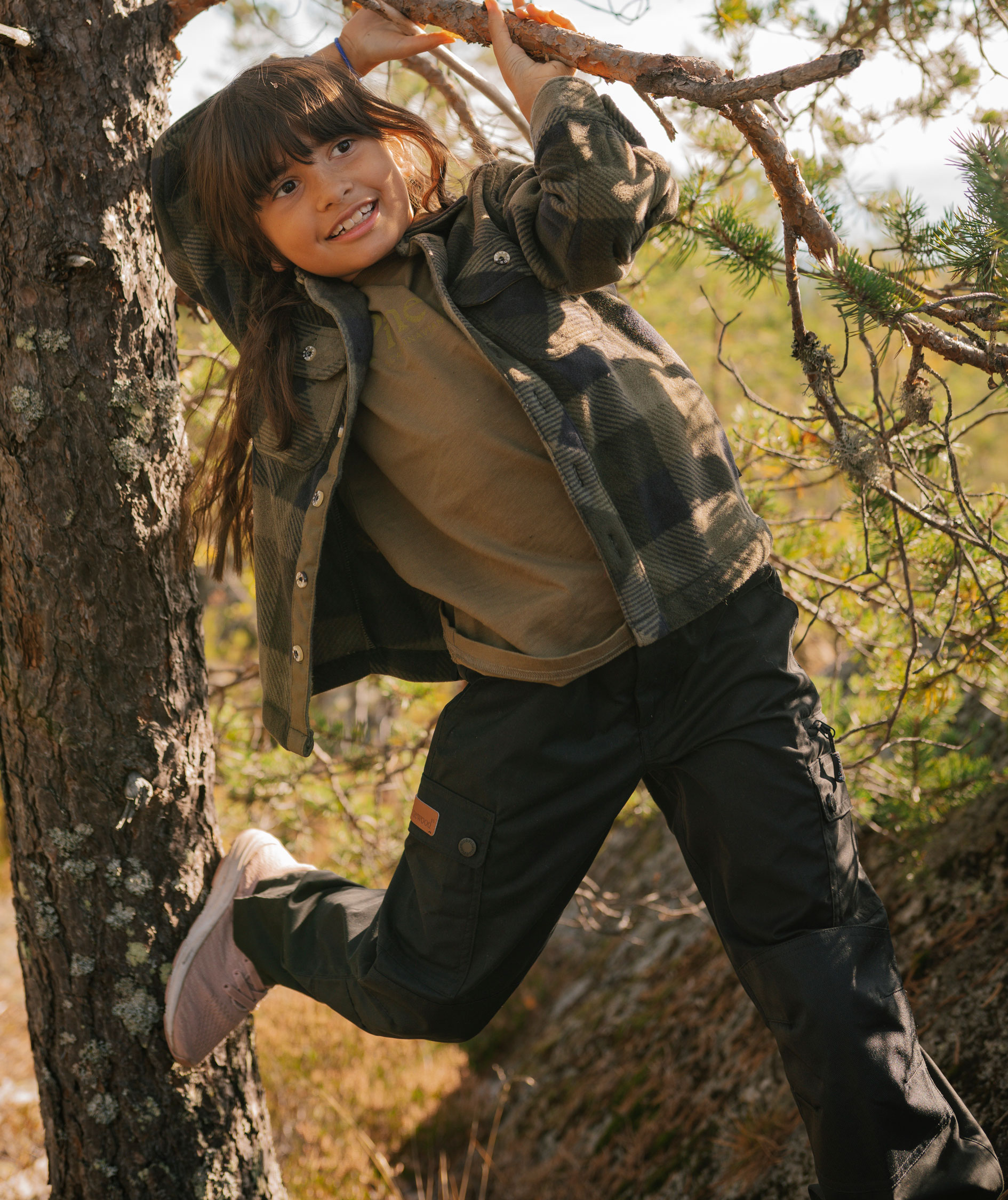 Pinewood Lappland fritidsbukser til b&oslash;rn, Sort/Sort, large image number 3