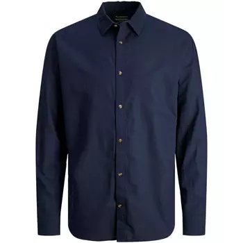 Jack & Jones JJESUMMER skjorte med lin, Navy Blazer