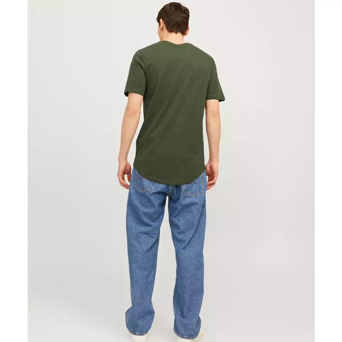 Jack & Jones JACJENS 5-pack T-shirt, White/Black/Navy/Forest, large image number 6