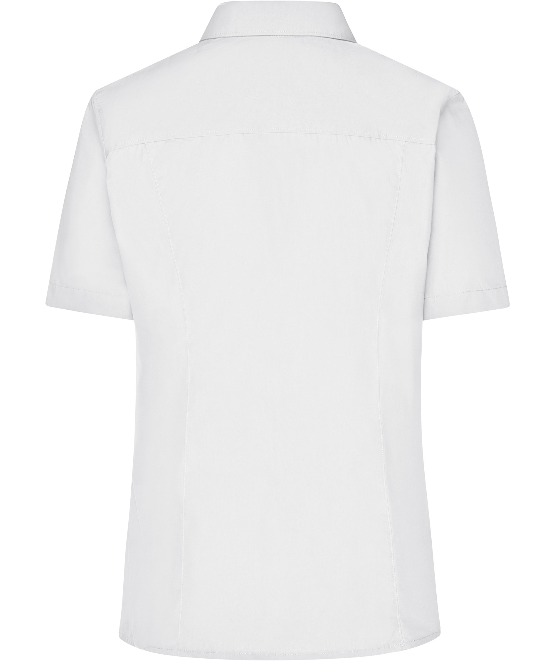 James & Nicholson women's short-sleeved Modern fit shirt, White