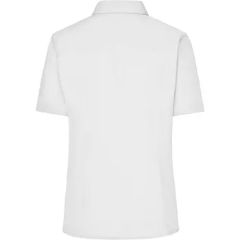James & Nicholson kurzärmeliges Modern fit Damenhemd, Weiß