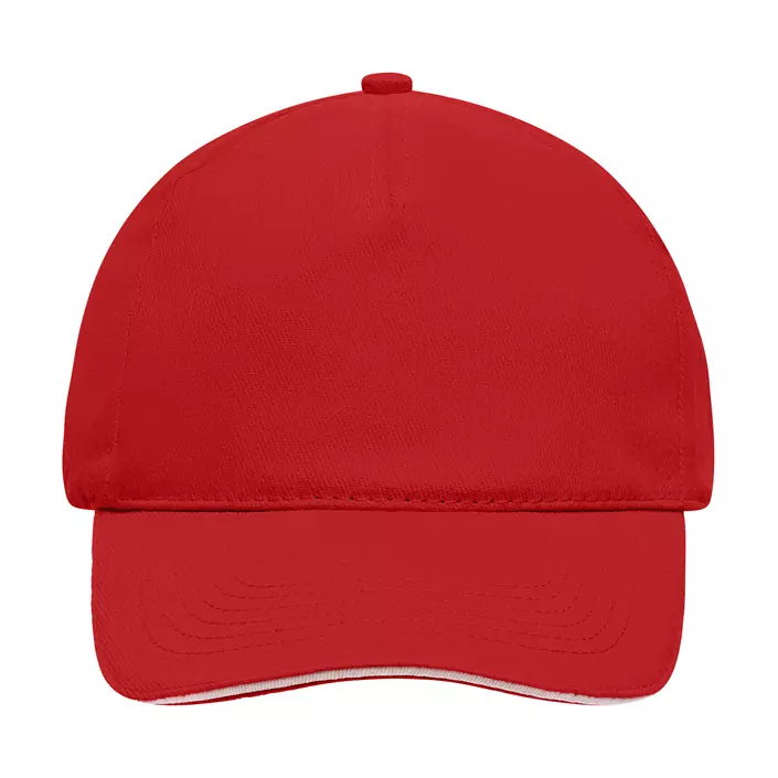 Myrtle Beach 5 Panel Sandwich cap, Red/White, Red/White, large image number 1