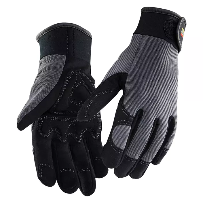 Blåkläder work gloves, Black/Grey, large image number 0
