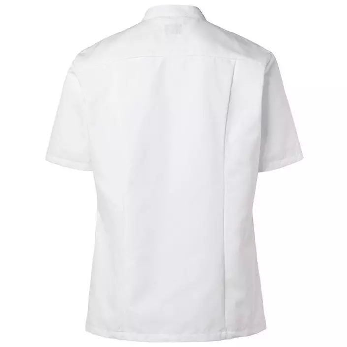 Segers modern fit kortärmad kockskjorta med tryckknappar, Vit, large image number 2