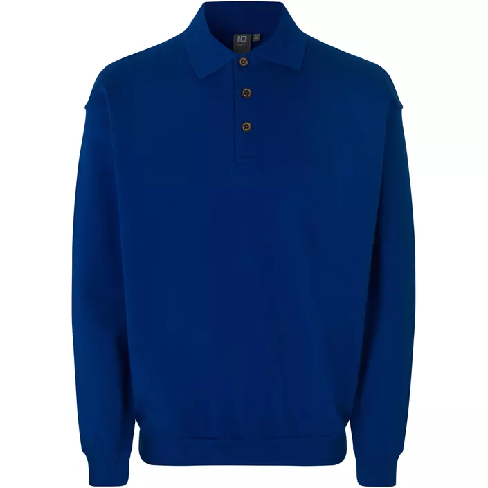 ID Klassisk långärmad Piké sweatshirt, Kungsblå, large image number 0