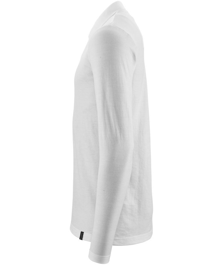 Mascot Crossover long-sleeved polo shirt, White, large image number 2