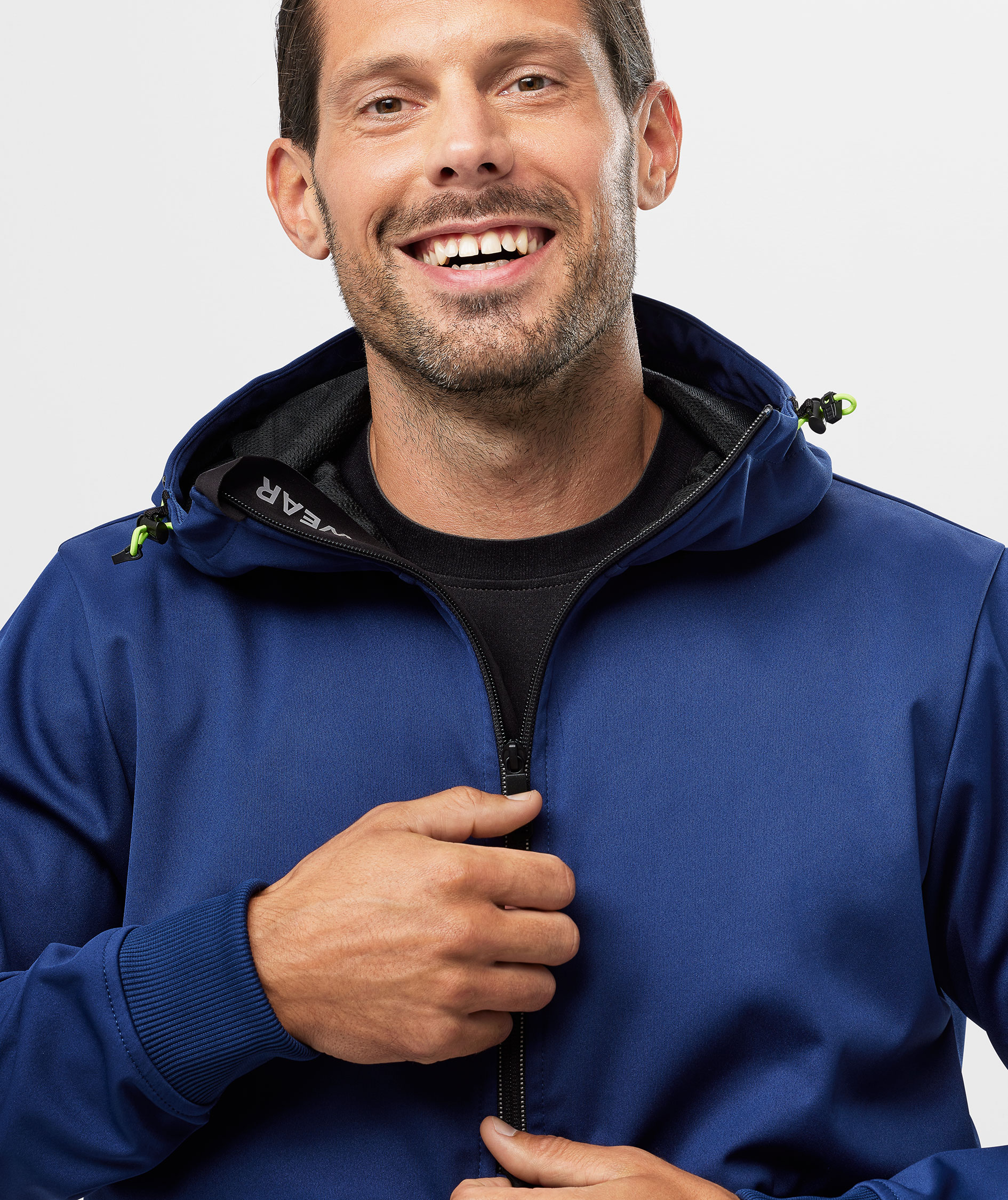 Snickers FlexiWork Windblocker Softshell Hoodie 8400, Deep Blue, large image number 7