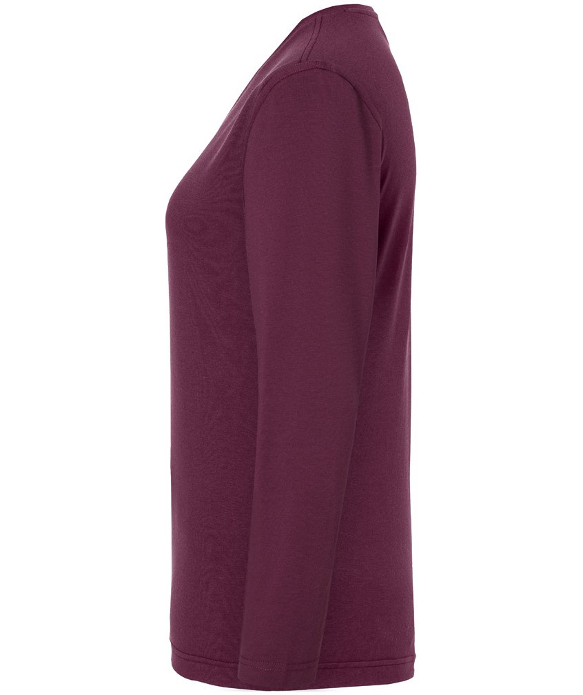 Karlowsky Casual-Flair women's long-sleeved shirt, Aubergine, Aubergine, large image number 3
