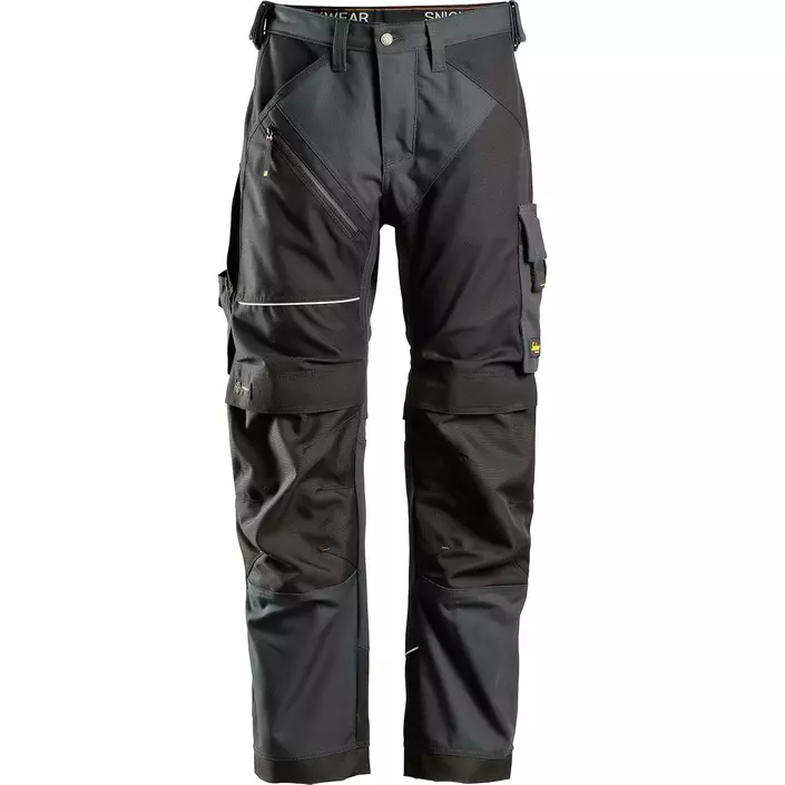 Snickers RuffWork Canvas+ work trousers 6314, Steel Grey/Black, large image number 0