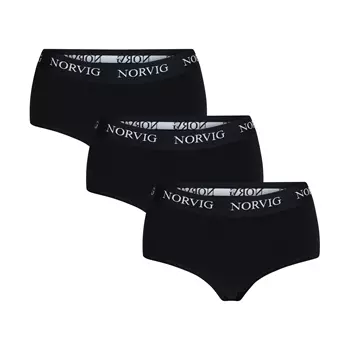NORVIG 3-pack women's hipsters, Black