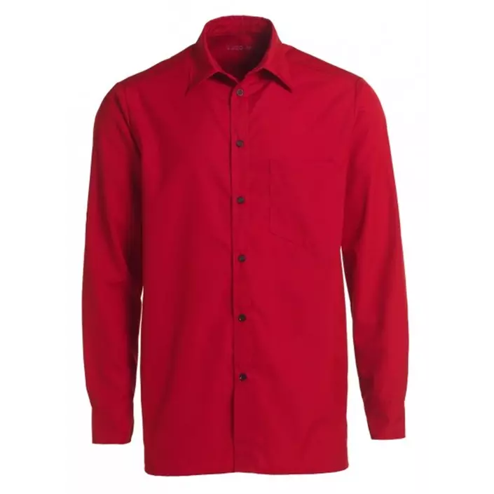 Kentaur comfort fit long-sleeved shirt, Red, large image number 0