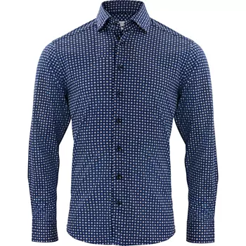 J. Harvest & Frost Piqué Indigo Bow 131 regular fit skjorte, Blue Print