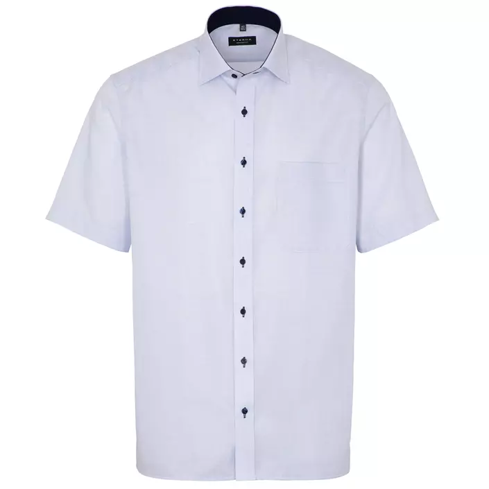 Eterna Comfort fit kortärmad skjorta Struktur, Ljus Blå, large image number 0