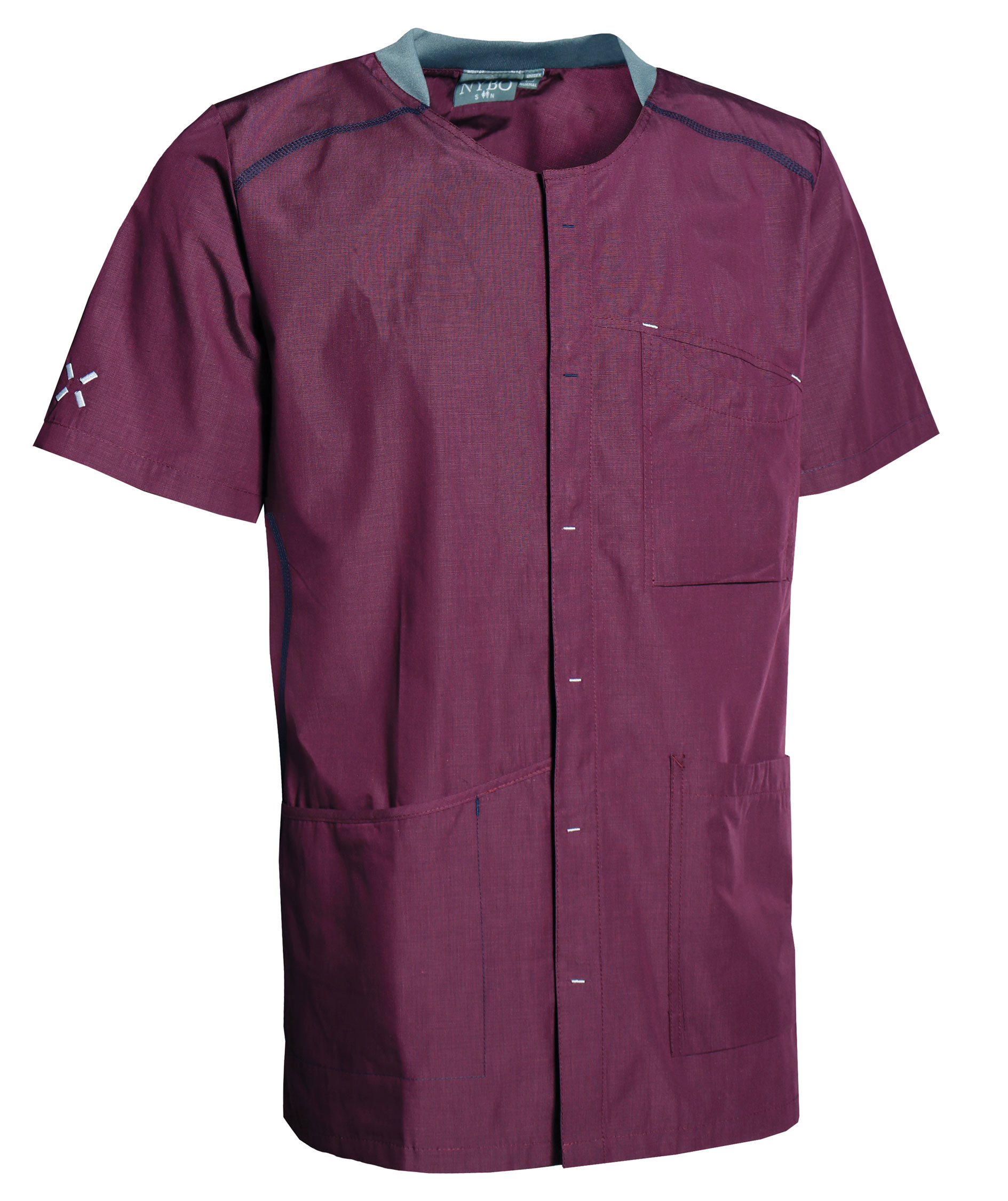 Nybo Workwear Sporty short-sleeved shirt, Bordeaux