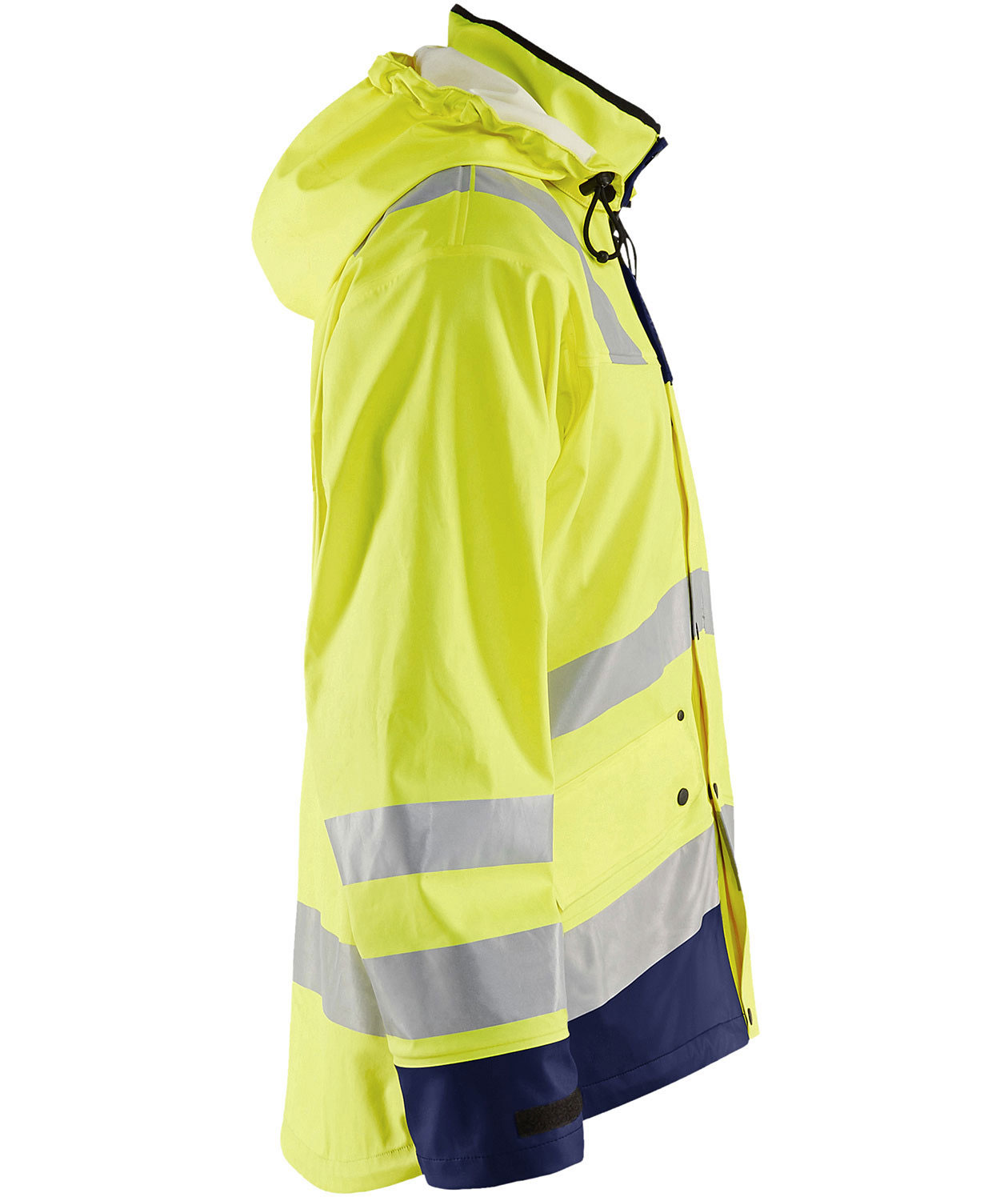 Bl&aring;kl&auml;der lined rain jacket, Hi-vis Yellow/Marine, large image number 3