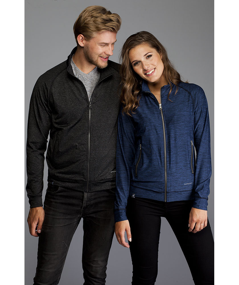 Pitch Stone  cardigan with zipper, Dark black melange, large image number 3