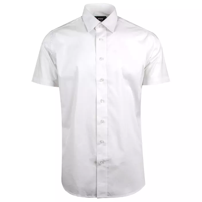 YOU Sanremo modern fit short-sleeved stretch shirt, White, large image number 0