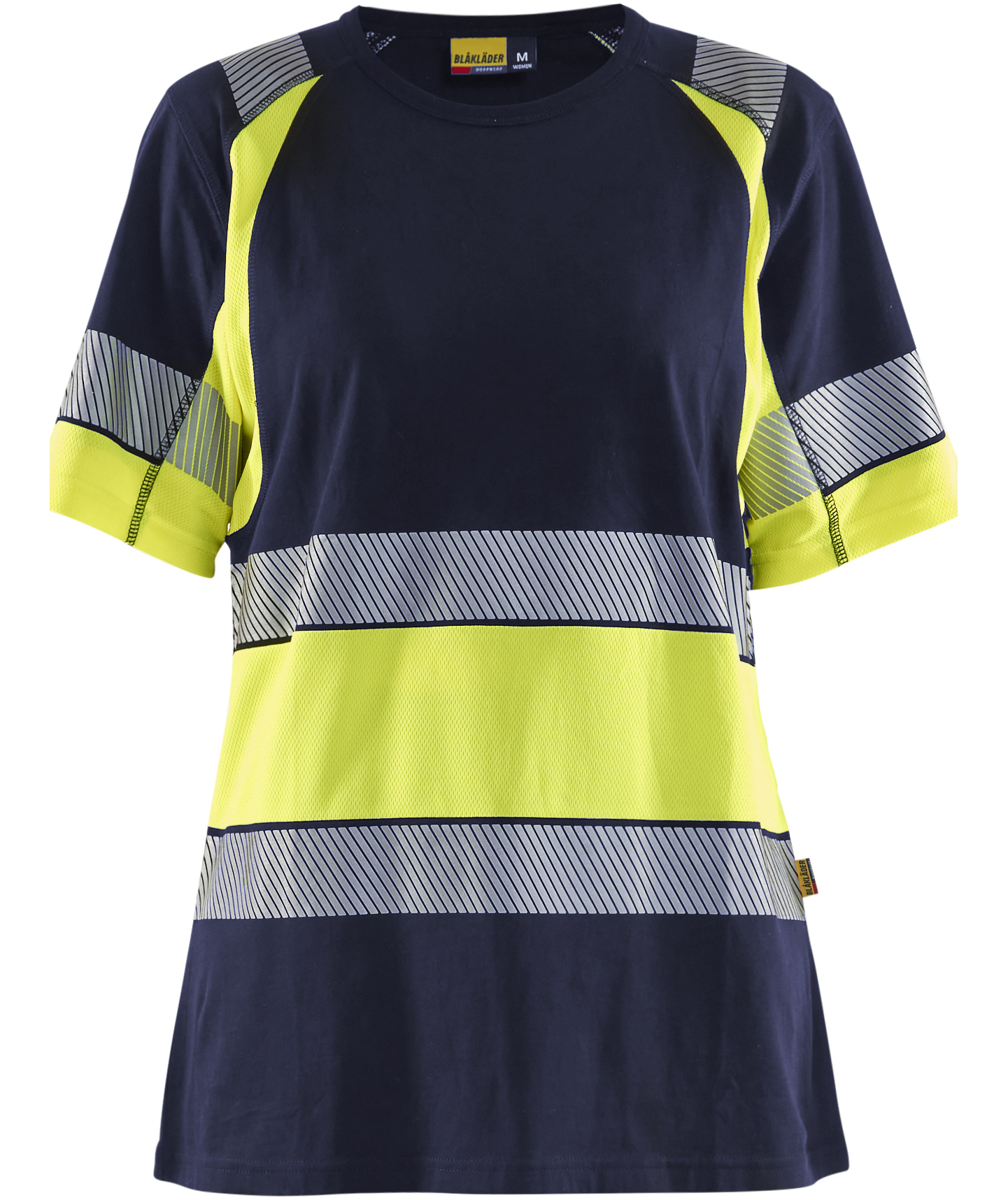 Bl&aring;kl&auml;der women's T-shirt, Marine/Hi-Vis yellow