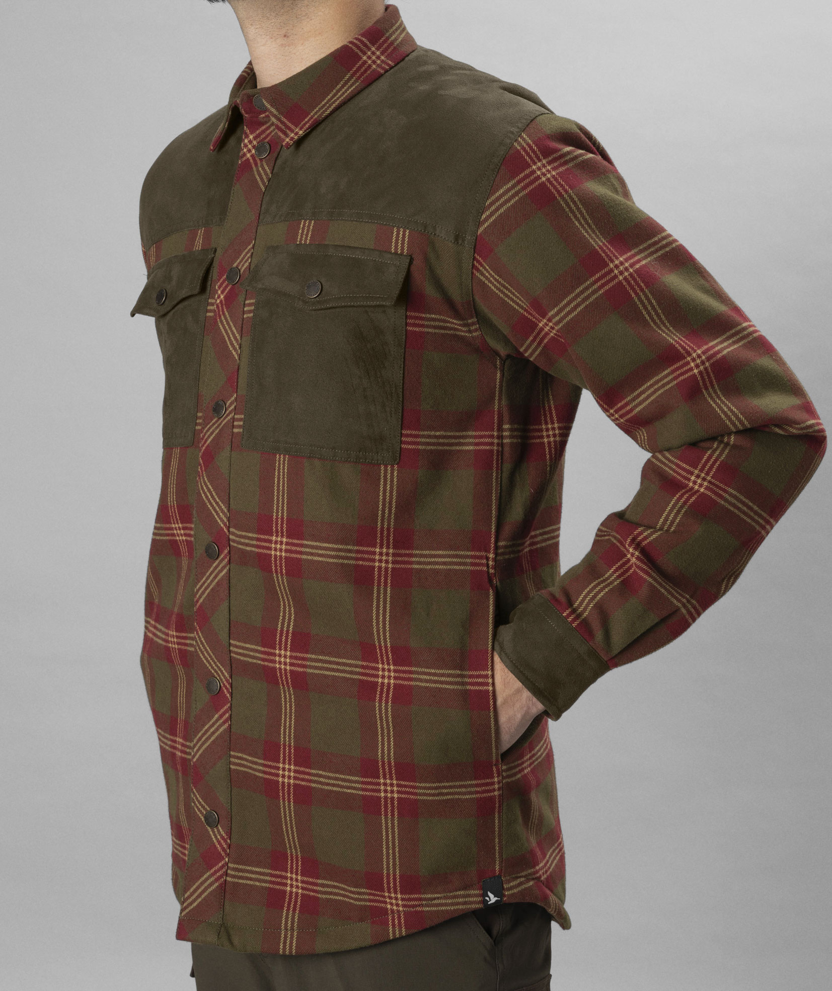 Seeland Vancouver flanell overshirt, Red Check, large image number 3