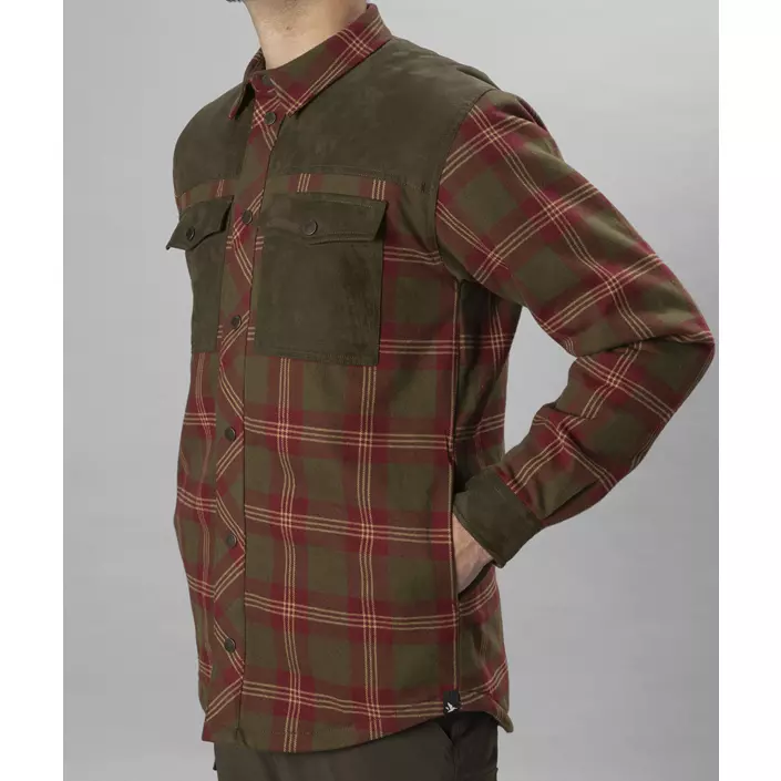 Seeland Vancouver flannel overshirt, Red Check, large image number 3