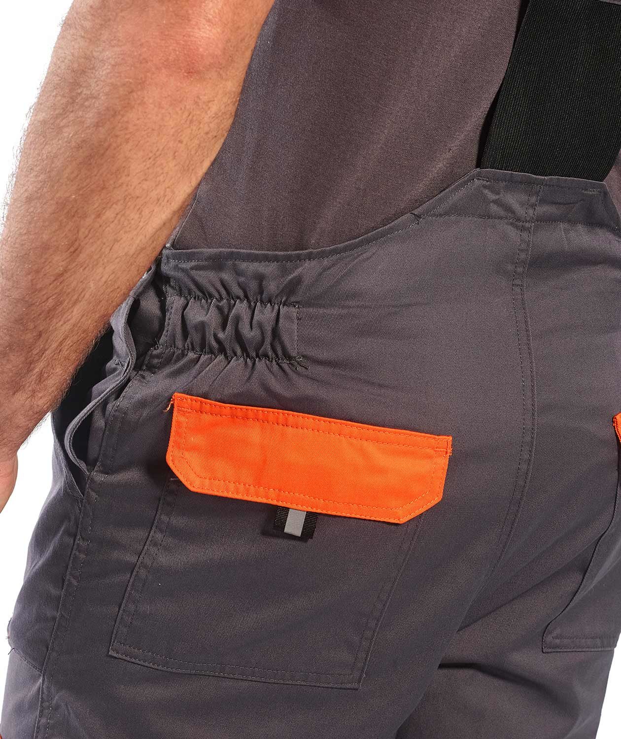 Portwest Texo work bib and braces, Grey/orange, large image number 4