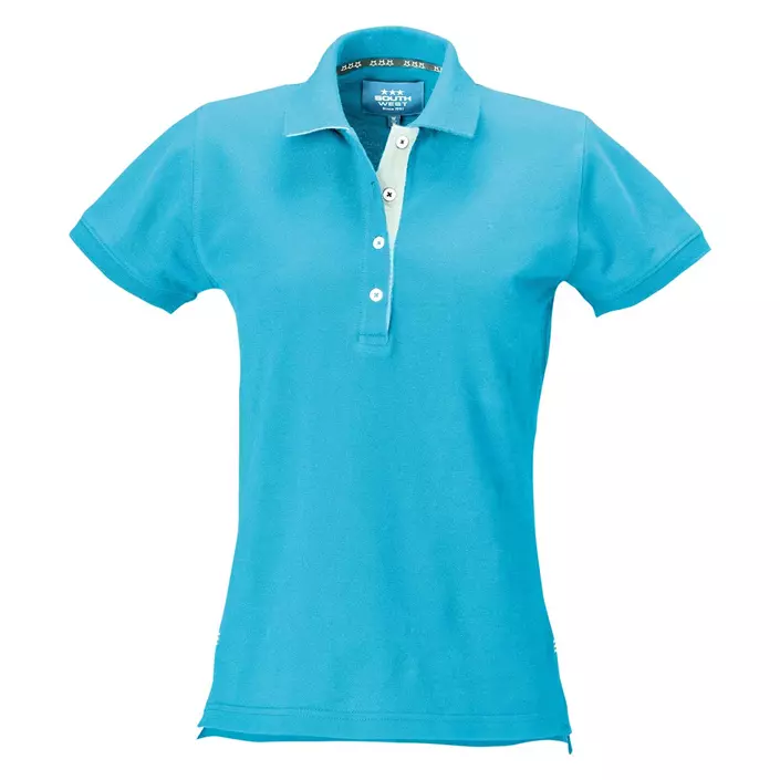 South West Marion dame polo T-shirt, Aquablå, large image number 0