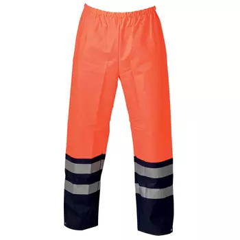 Elka PU Heavy rain trousers, Hi-vis Orange/Marine