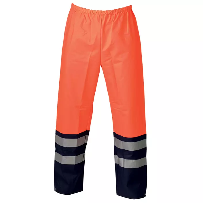 Elka PU Heavy rain trousers, Hi-vis Orange/Marine, large image number 0