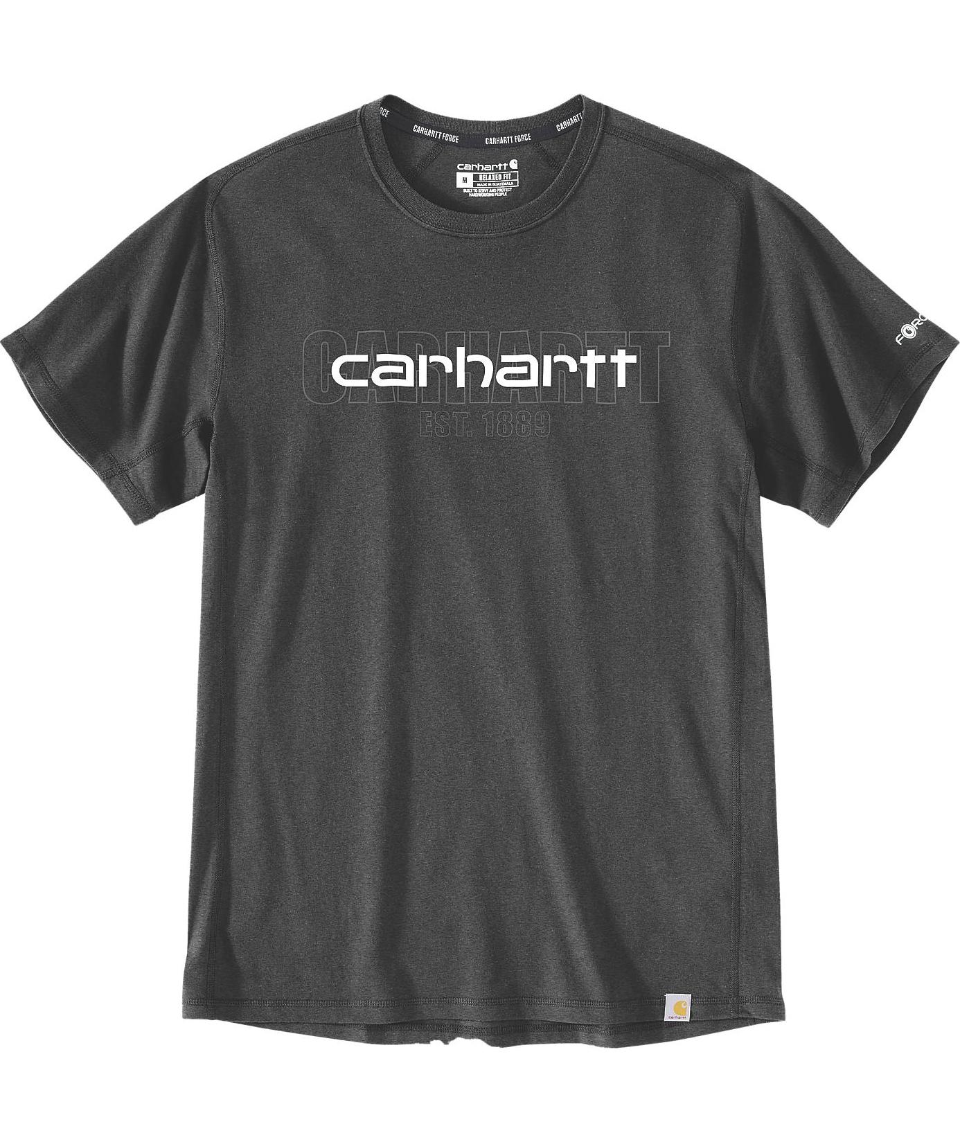 Carhartt Force Logo Graphic T-shirt, Carbon Heather