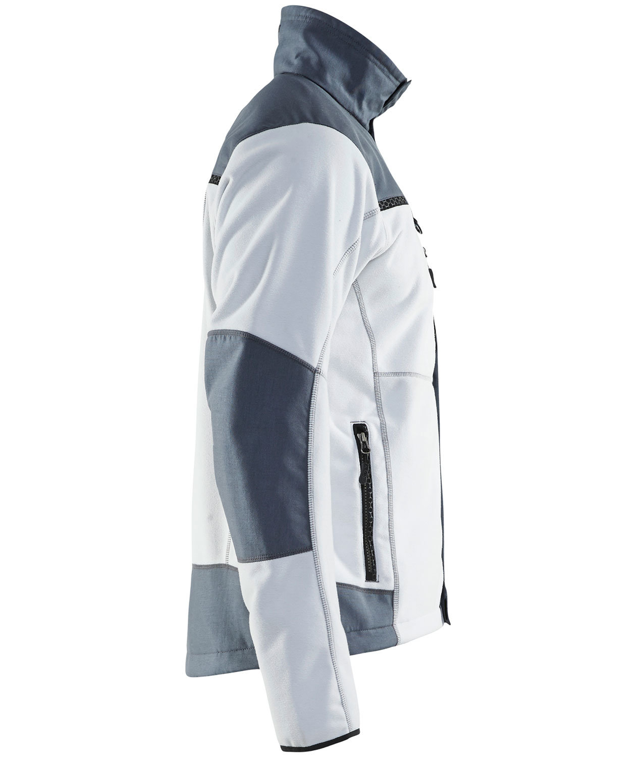 Bl&aring;kl&auml;der fleecejacka, Vit/Gr&aring;