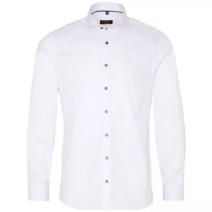 Eterna Cover Slim fit skjorta med kontrast, White, large image number 0