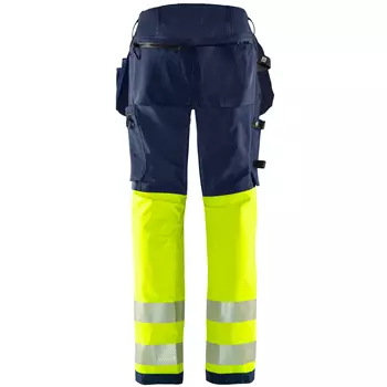 Fristads Green women's craftsman trousers 2663 GSTP full stretch, Hi-Vis yellow/marine