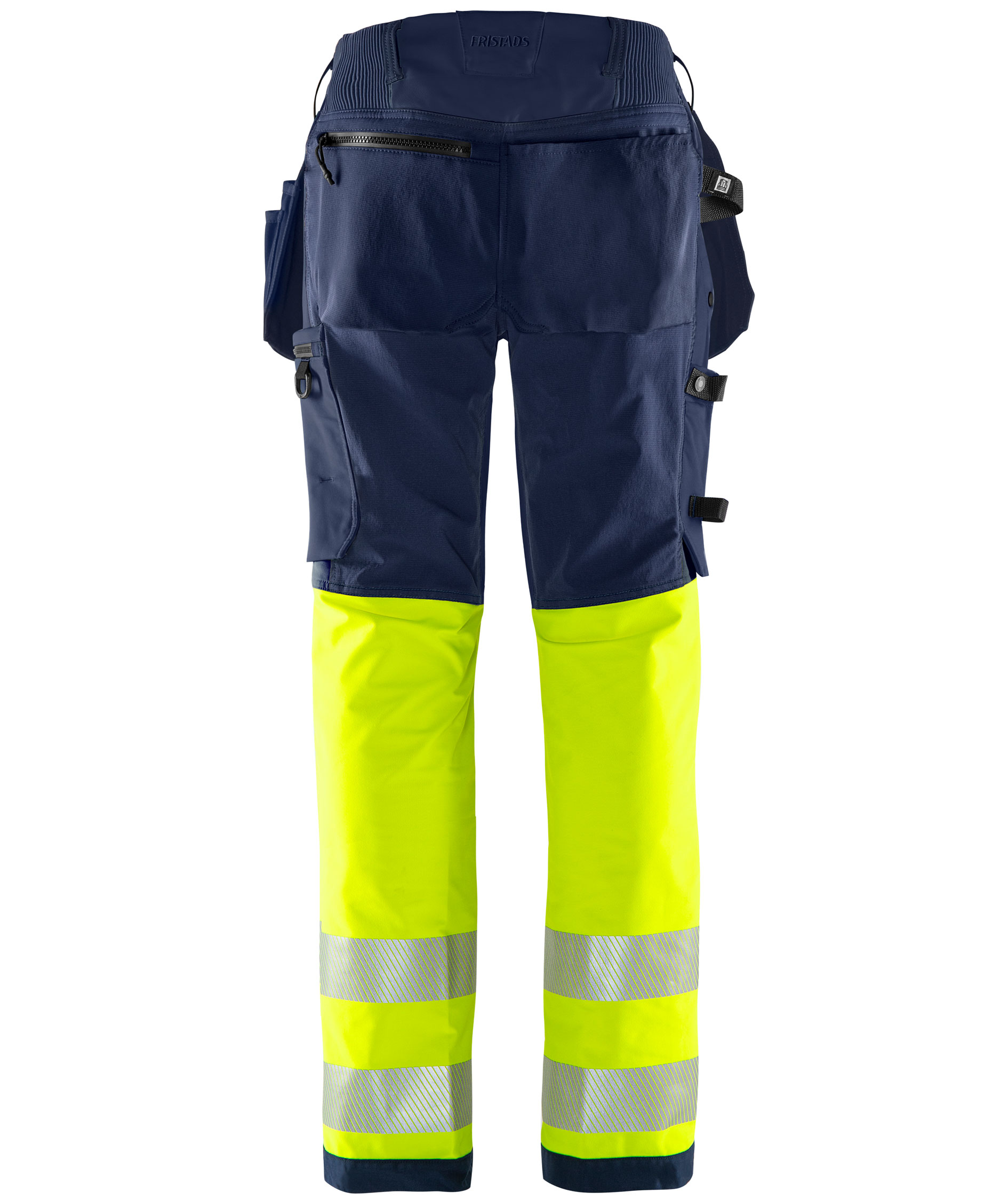Fristads Green women's craftsman trousers 2663 GSTP full stretch, Hi-Vis yellow/marine, large image number 1
