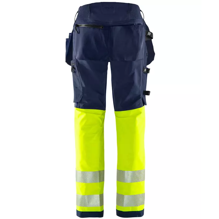 Fristads Green women's craftsman trousers 2663 GSTP full stretch, Hi-Vis yellow/marine, large image number 1