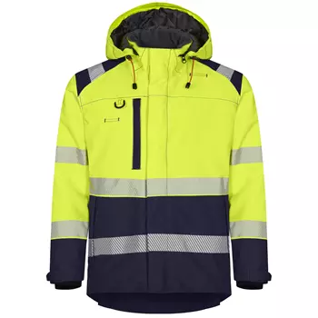 Tranemo Vision HV winter jacket, Hi-Vis yellow/marine