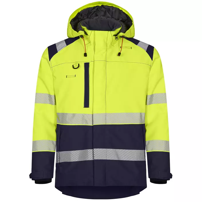 Tranemo Vision HV winter jacket, Hi-Vis yellow/marine, large image number 0