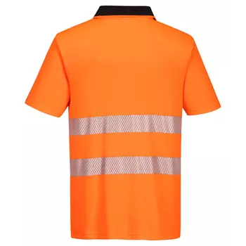 Portwest DX4 polo T-shirt, Hi-Vis Orange/Sort