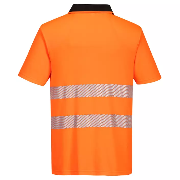 Portwest DX4 polo T-shirt, Hi-Vis Orange/Sort, large image number 1