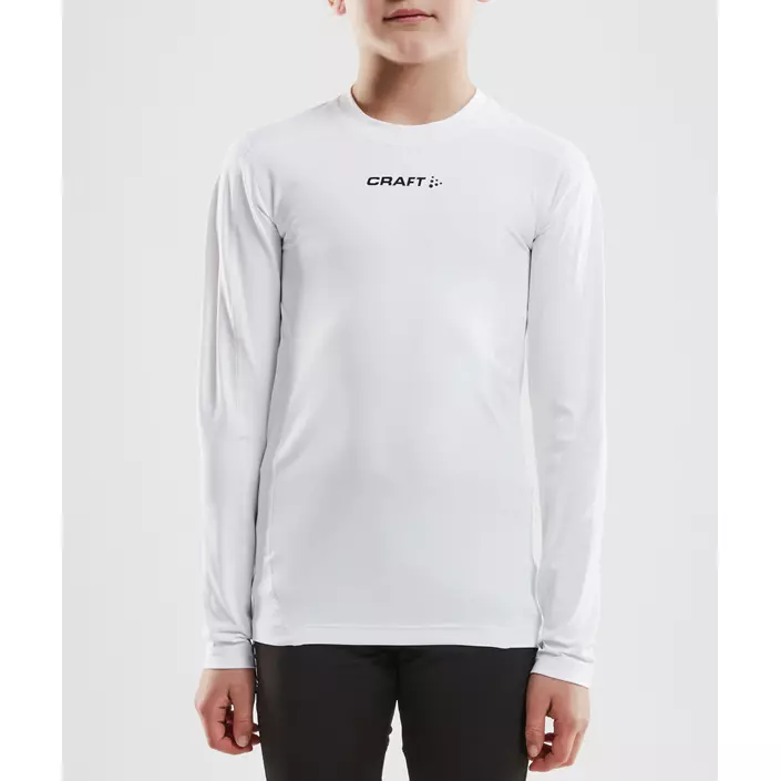 Craft Pro Control Compression långärmad T-shirt till barn, White, large image number 1