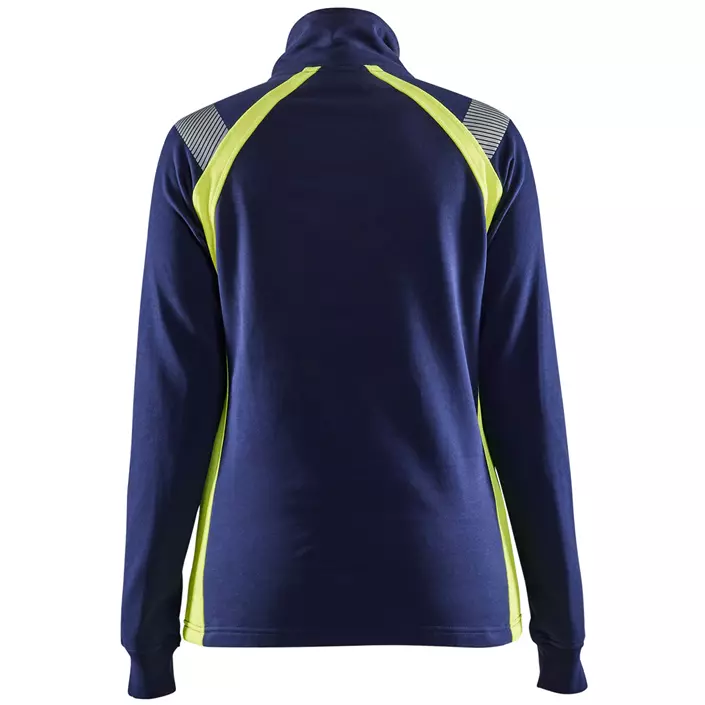 Blåkläder Damen Sweatshirt, Marine/Hi-Vis gelb, large image number 1