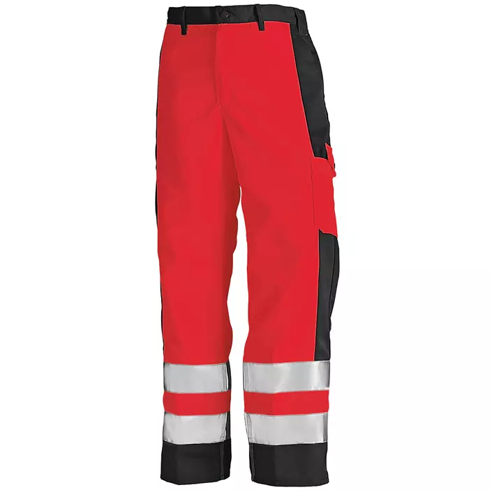 Blåkläder service trousers, Hi-vis Red/Black, large image number 0