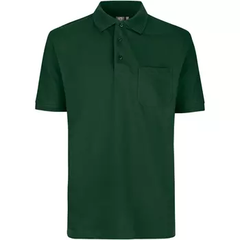 ID PRO Wear Polo T-skjorte med brystlomme, Flaskegrønn
